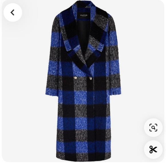 Paper London Rainbow Plaid Wool Coat - Picture 4 of 10